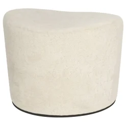 Persues Leather Pouf Shearling