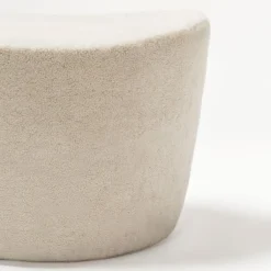 Persues Leather Pouf Shearling