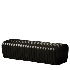 Petit Arret BLACK LEATHER BENCH