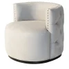 Petra light gray capitonnè armchair