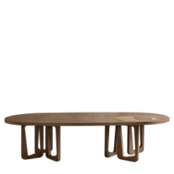 Philosophy Oval with Brass Inlay Dining Table