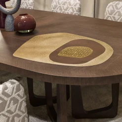 Philosophy Oval with Brass Inlay Dining Table