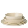 4-Piece White Ceramic Dining Set