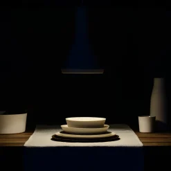 4-Piece White Ceramic Dining Set