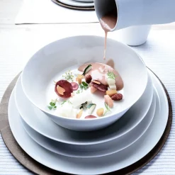 4-Piece White Ceramic Dining Set