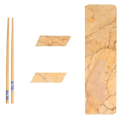 6-Piece Yellow Marble Sushi Set