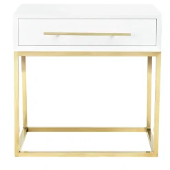 Piero White Side Table