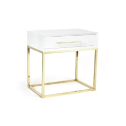 Piero White Side Table