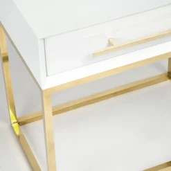 Piero White Side Table