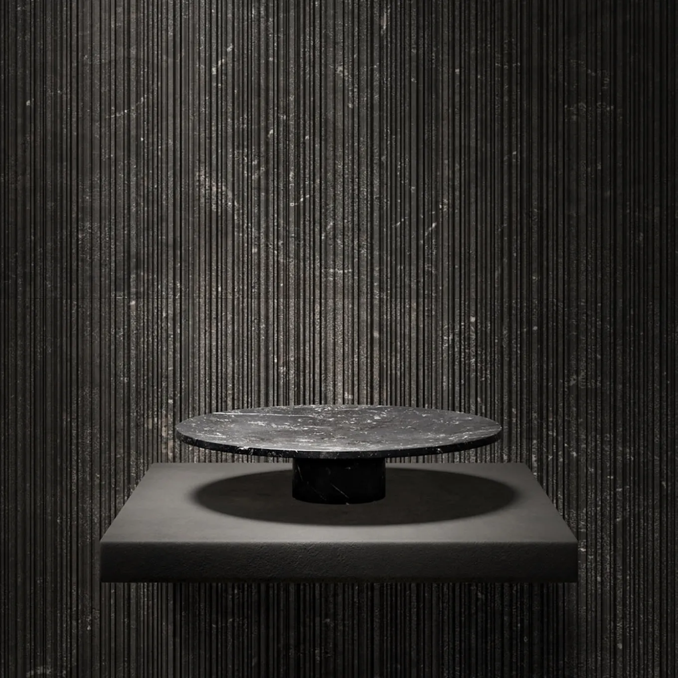 Pietra L15 Black Marquina Cake Stand by Piero Lissoni