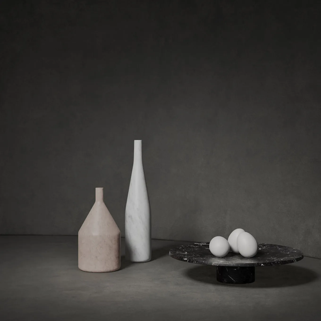 Pietra L15 Black Marquina Cake Stand by Piero Lissoni