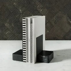 Pietra L08 Bookend in Nero Marquinia Marble by Piero Lissoni