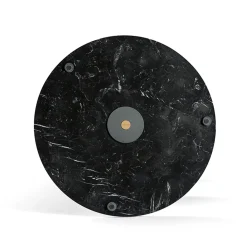 Pietra L12 Cake Stand in Nero Marquinia Marble by Piero Lissoni
