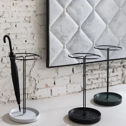 Pietra L07 Umbrella Stand in Nero Marquinia Marble by Piero Lissoni