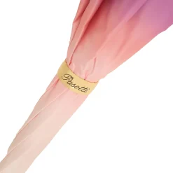 Pink Ombre And Flowers With Acetate Handle Umbrella