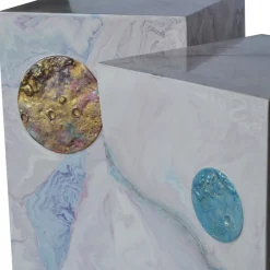 Pink Scagliola Art Side Table