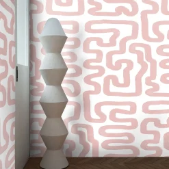 Pink Stroke Labyrinth Wallpaper