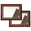 Placemats and Napkins - Red, Beige and White