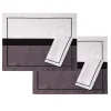 Placemats and Napkins - Two Toned Gray and White