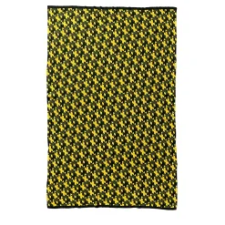 Plaid Lana 01 Patterned Yellow & Gray Blanket by Giulio Iacchetti