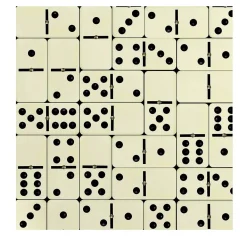 Playful Domino Tile Pattern Wallpaper