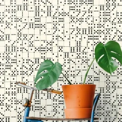 Playful Domino Tile Pattern Wallpaper