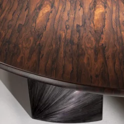 Poe Ziricote Wood Dining Table with Sculptural Legs