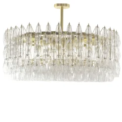 Poliedri Cristallo Transparent Glass Chandelier