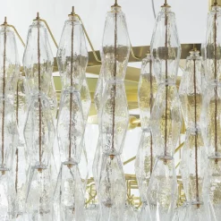 Poliedri Cristallo Transparent Glass Chandelier