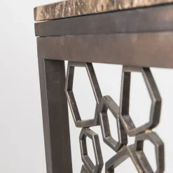 Poligoni Console With Polished Saint Laurent Marble Top