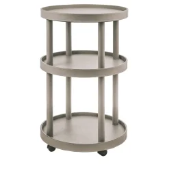 Polo Trolley 3-Tier Beige Round Table