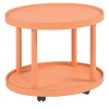 Polo Trolley 2-Tier Salmon Oval Table