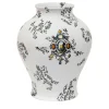 Pompei Amphora Porcelain Vase with branches and jewels h32cm