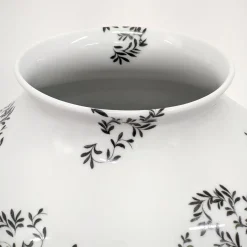 Pompei Amphora Porcelain Vase with branches and jewels h32cm