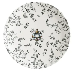 Pompei Porcelain Charger Plate with branches and jewel #6