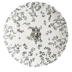 Pompei Porcelain Charger Plate with branches and jewel #4