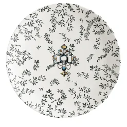 Pompei Porcelain Charger Plate with branches and jewel #5