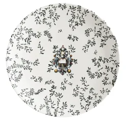 Pompei Porcelain Charger Plate with branches and jewel #2