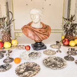 Pompei Porcelain Dinner Plate with geometric design #2