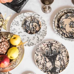 Pompei Porcelain Soup Plate with branches and jewel #3