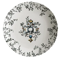 Pompei Porcelain Soup Plate with branches and jewel #5
