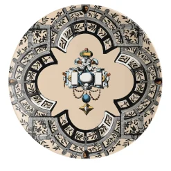 Pompei Set of 2 porcelain Dessert Plates with geometric design #5