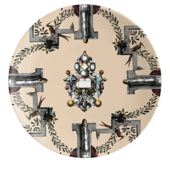 Pompei Set of 2 porcelain Dessert Plates with geometric design #2