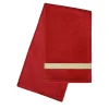 Pompidou Geometric Style Beige & Coral Bath Towel
