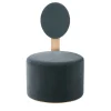 pop gray velvet and satin brass metal chair