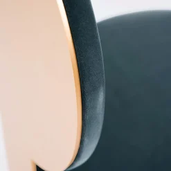 pop gray velvet and satin brass metal chair