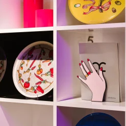 Portafortuna Round Light Blue Metal Tray