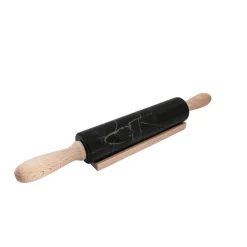 Portoro Marble Rolling Pin and Wooden Handle
