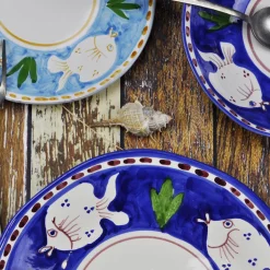 Poseidon 18-Piece Blue Plate Setting