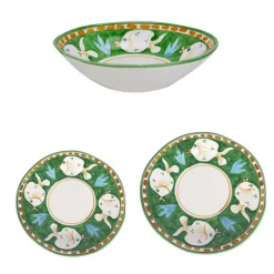 Poseidon 18-Piece Green Plate Setting